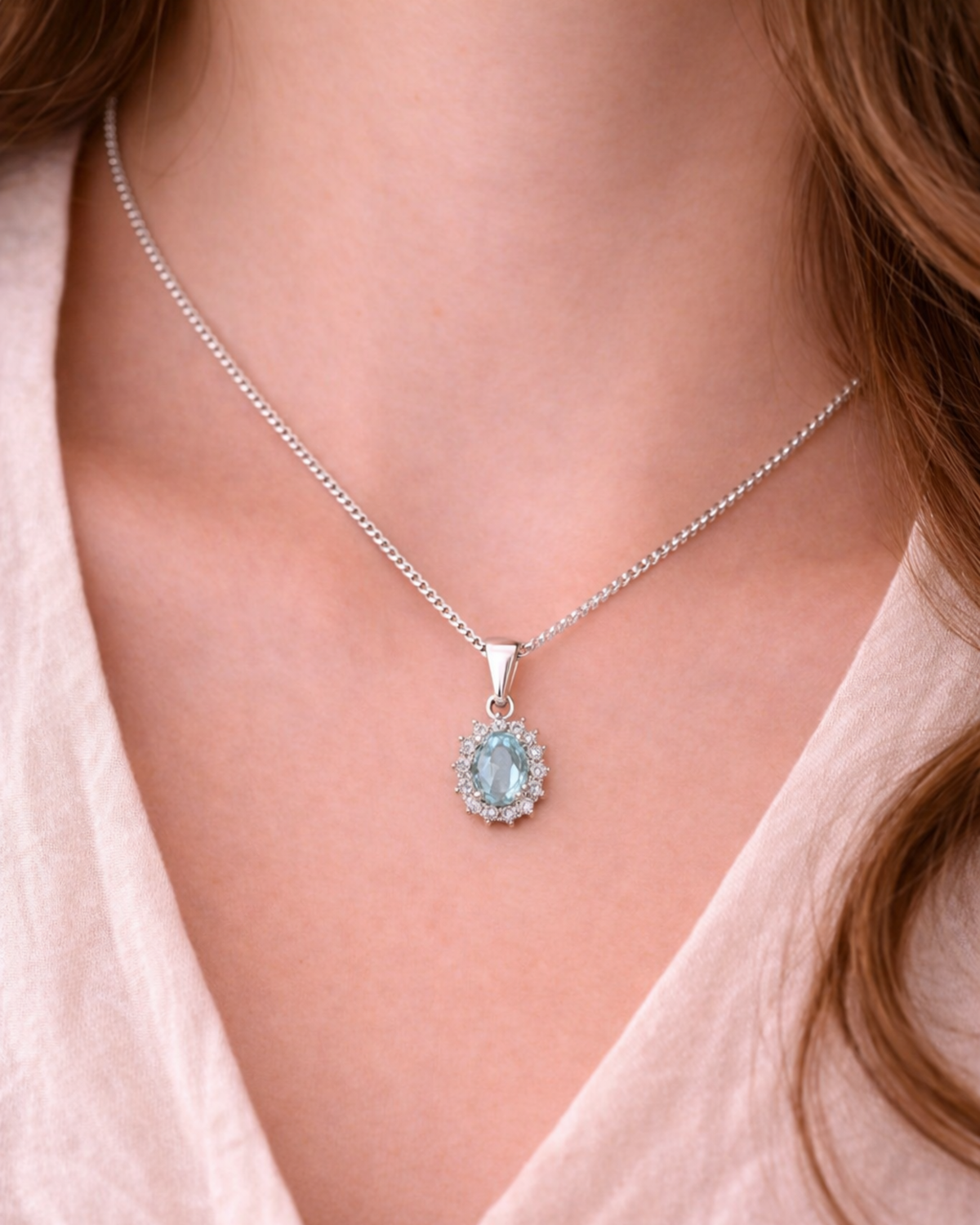 Collana a cestino con zirconi