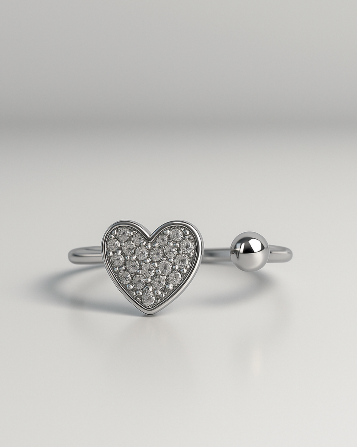 ANELLO CUORE O STELLA PAVÉ ZIRCONI