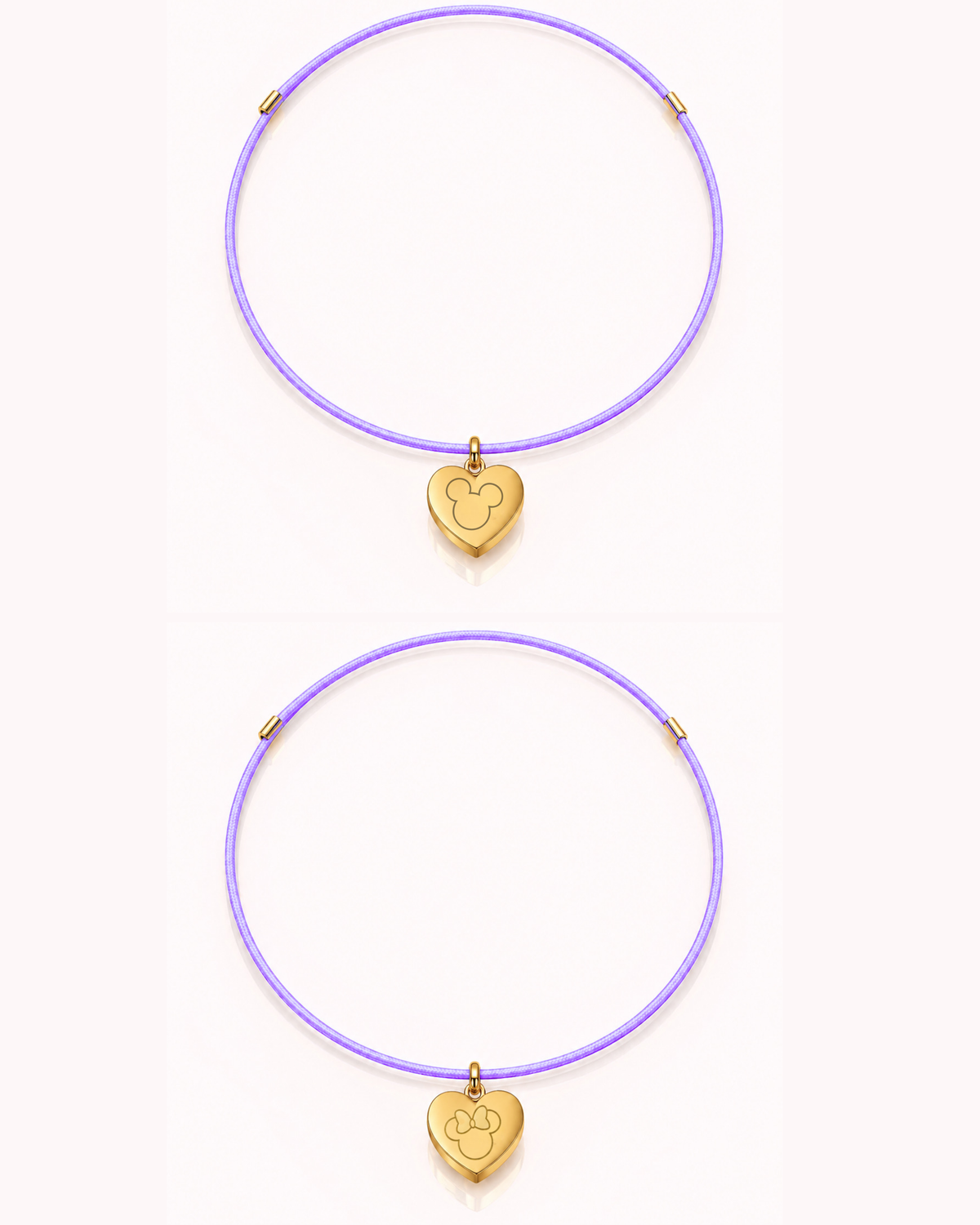 Collana Cuore Double Face Topolino & Minnie