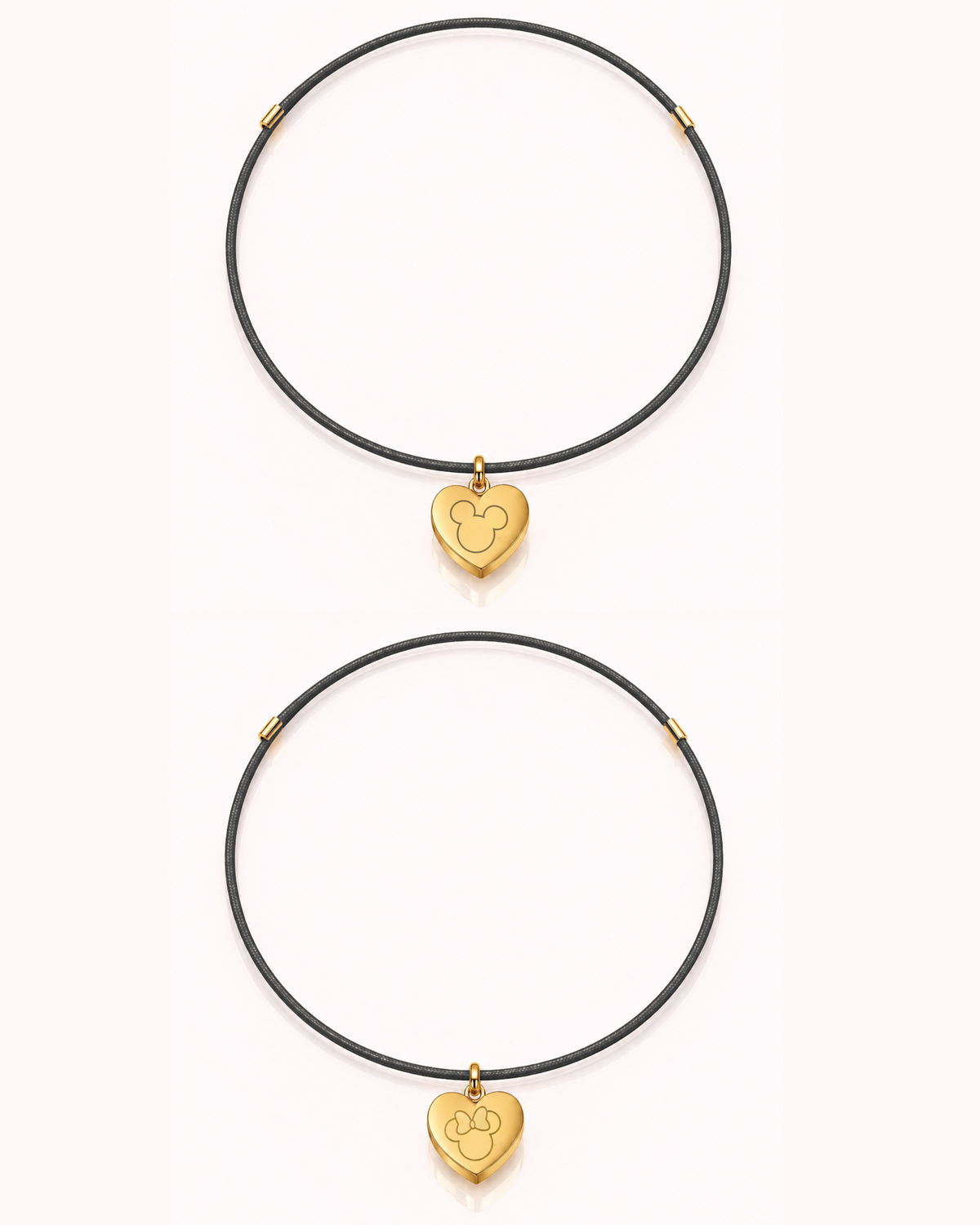 Collana Cuore Double Face Topolino & Minnie
