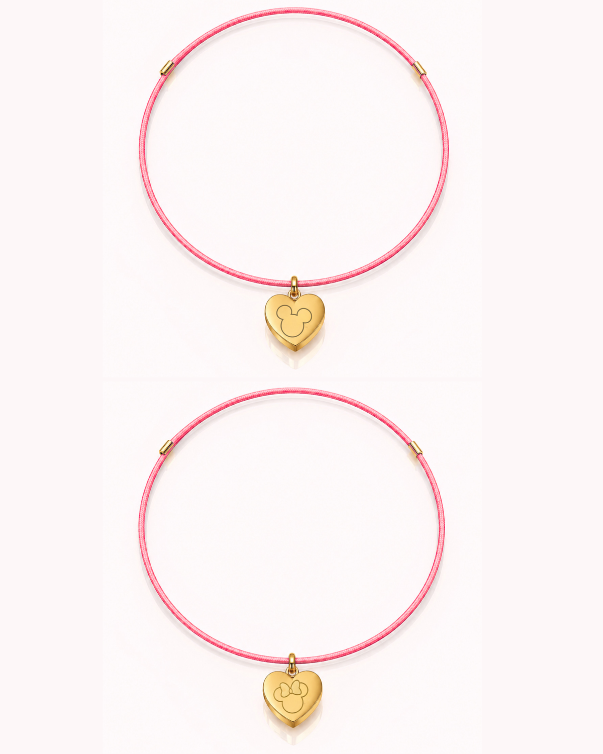 Collana Cuore Double Face Topolino & Minnie