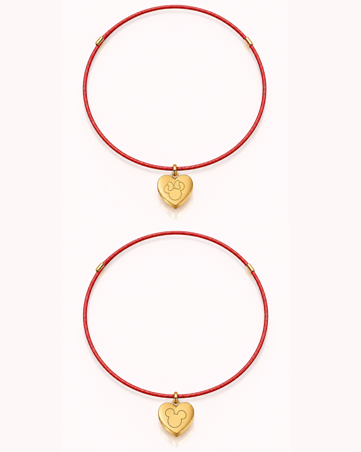 Collana Cuore Double Face Topolino & Minnie