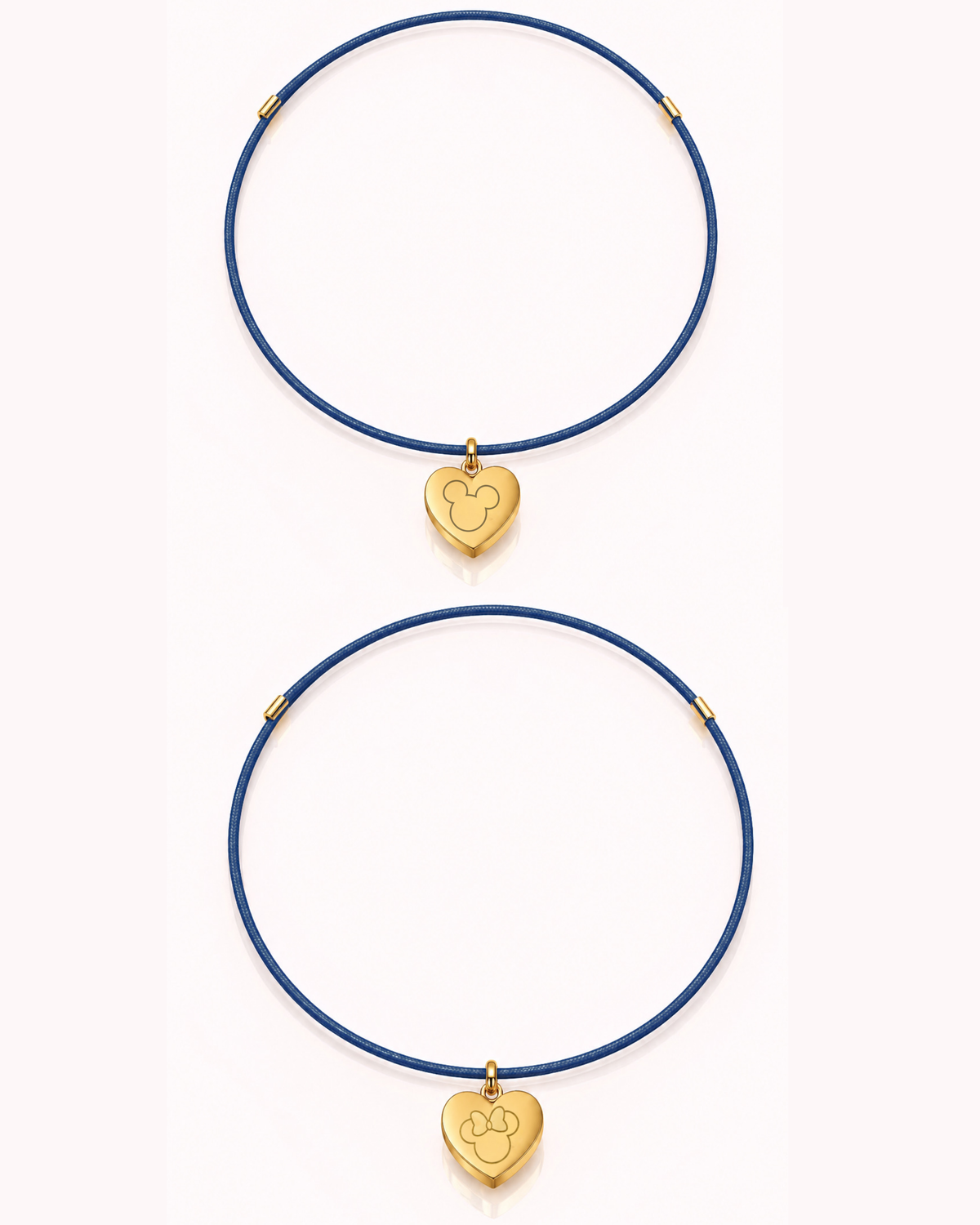 Collana Cuore Double Face Topolino & Minnie