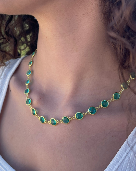 Collana cristalli verdi