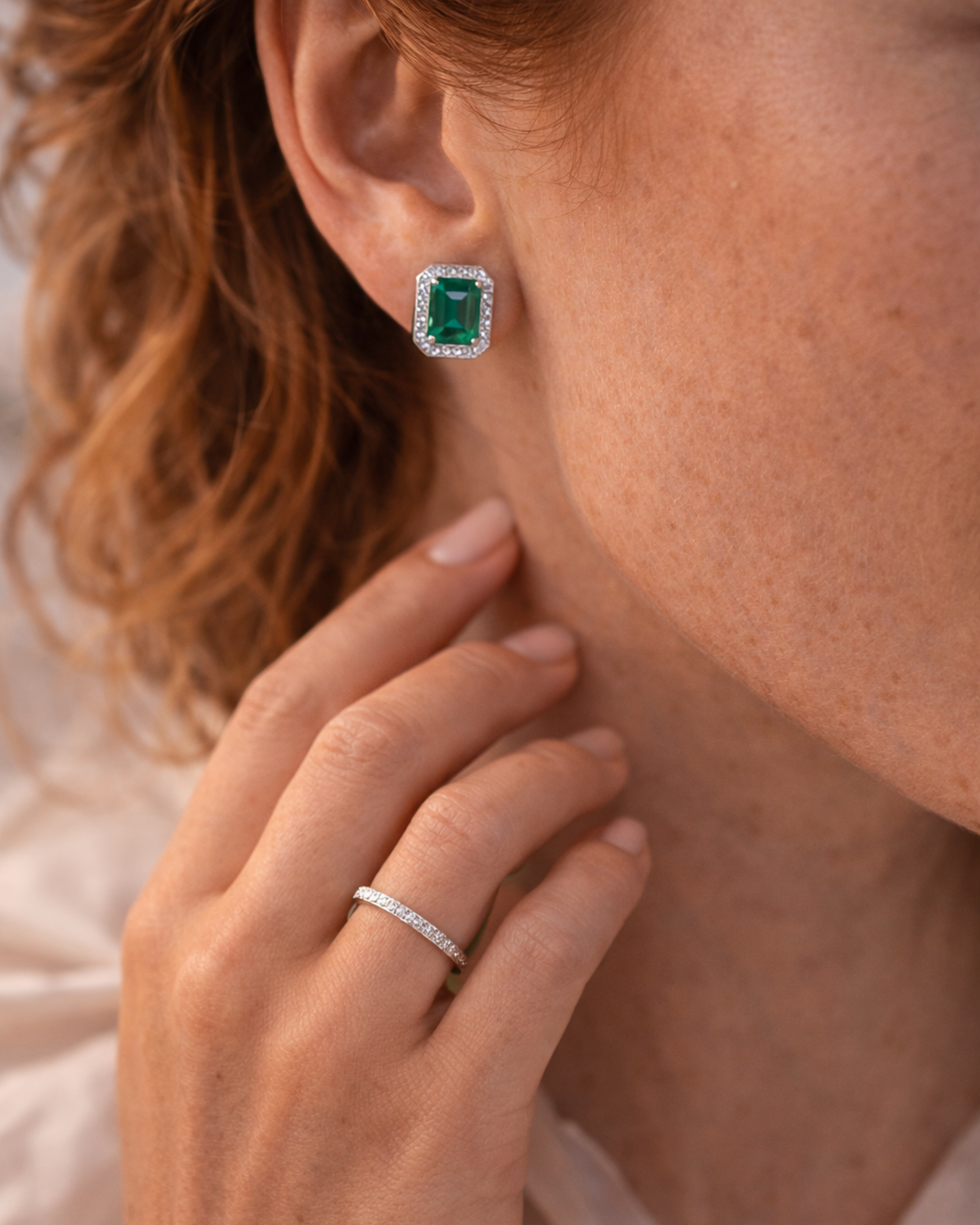Orecchini Luce Verde