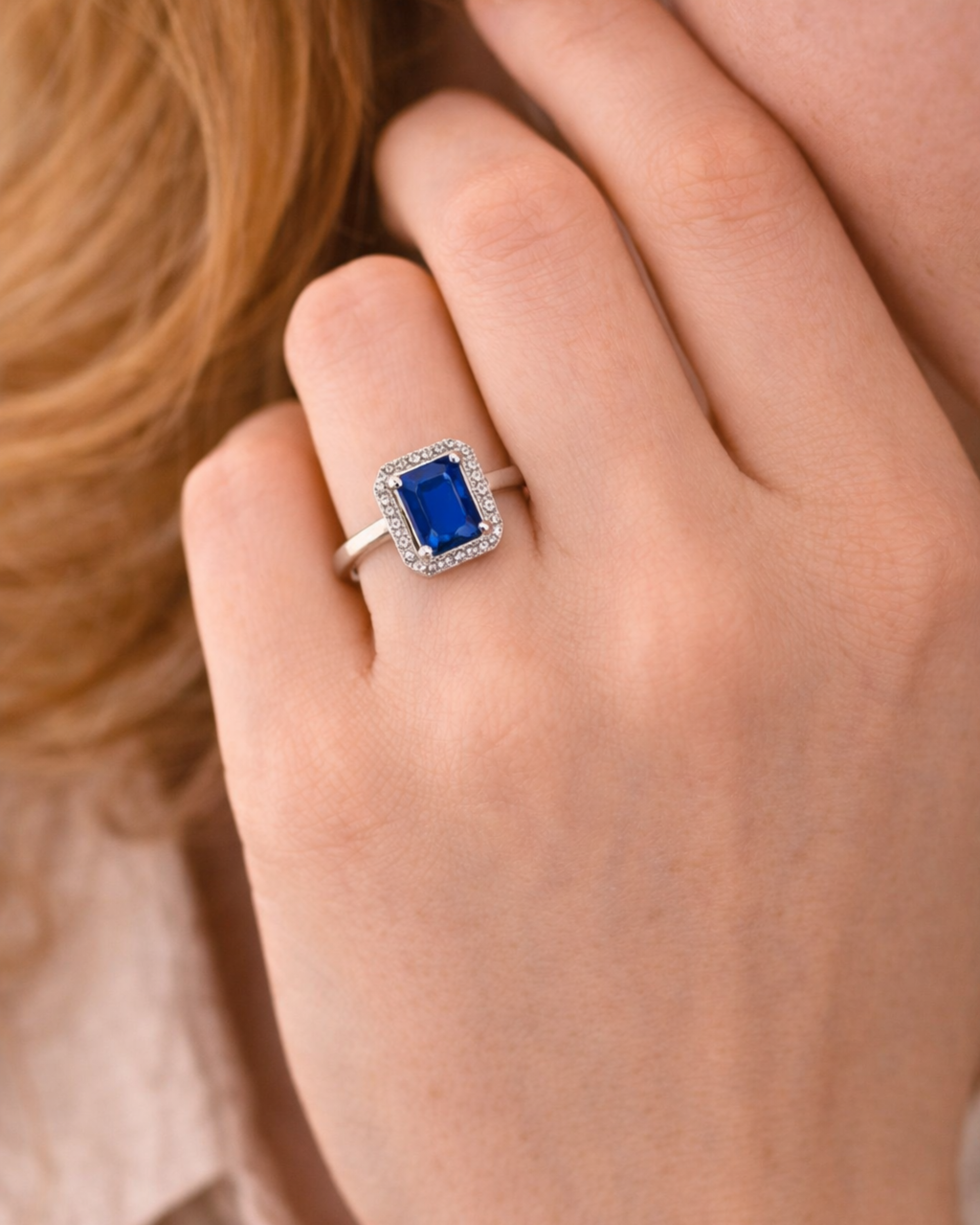 Anello Crystal blue