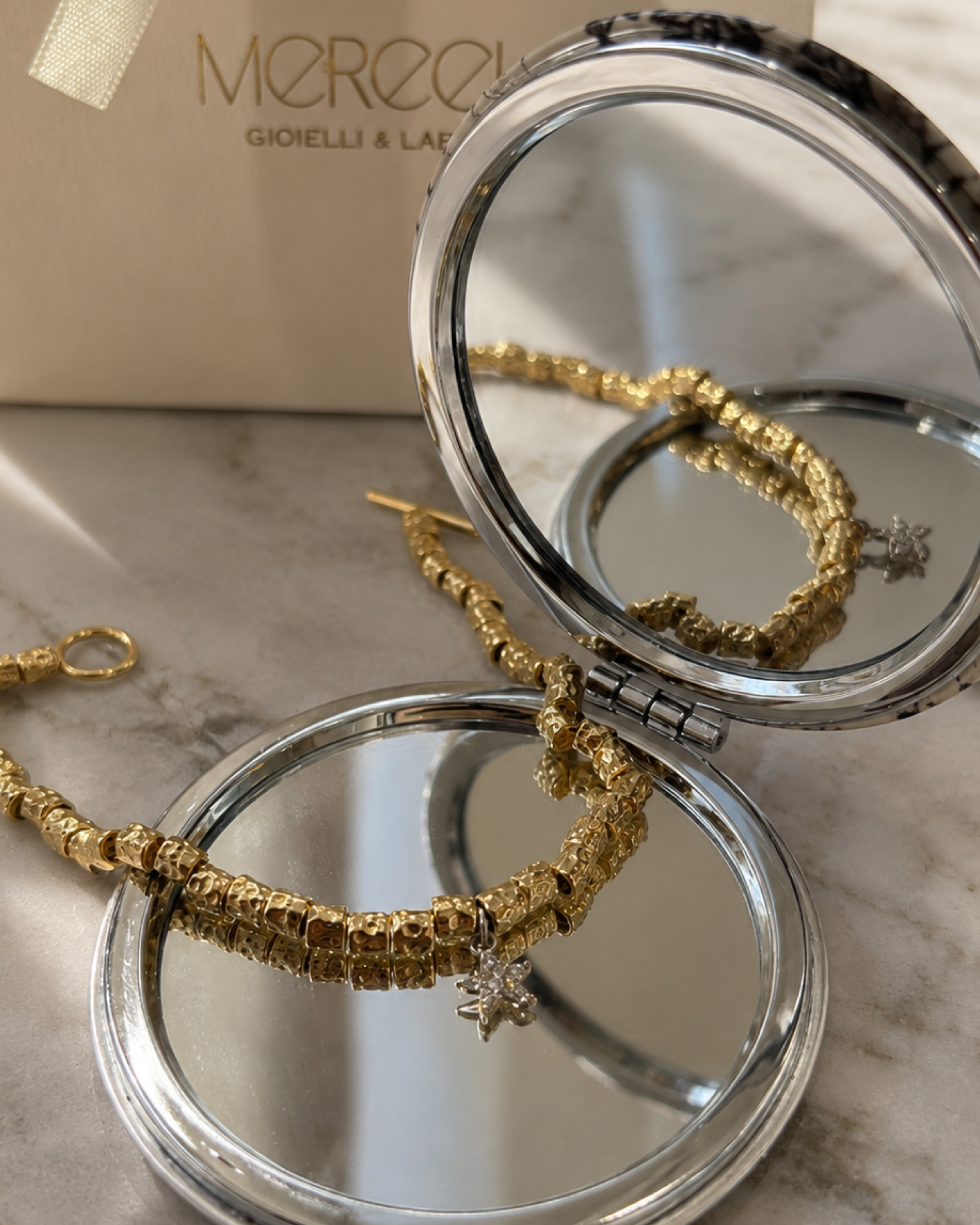 Bracciale con pepite e stella