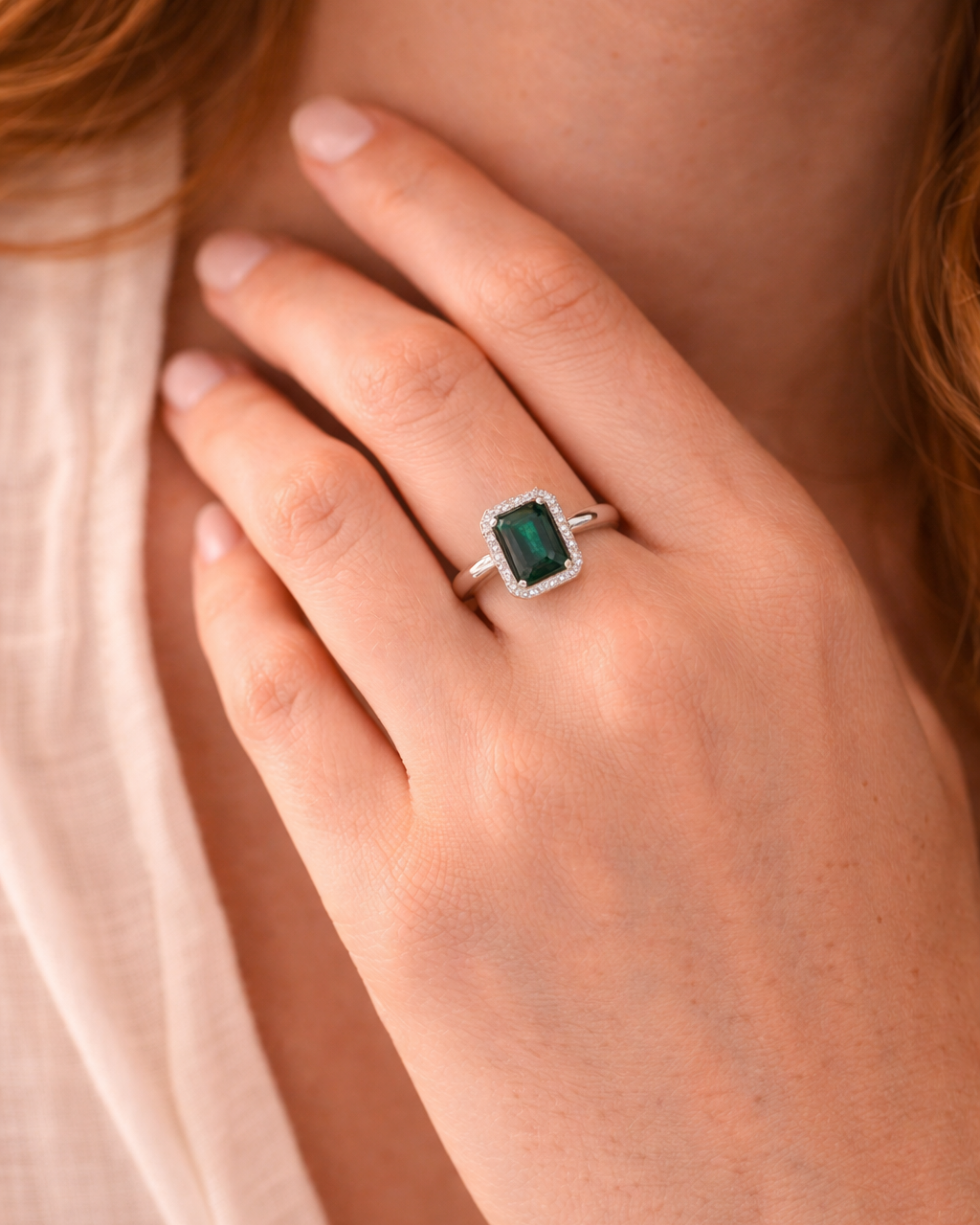 Anello Crystal green
