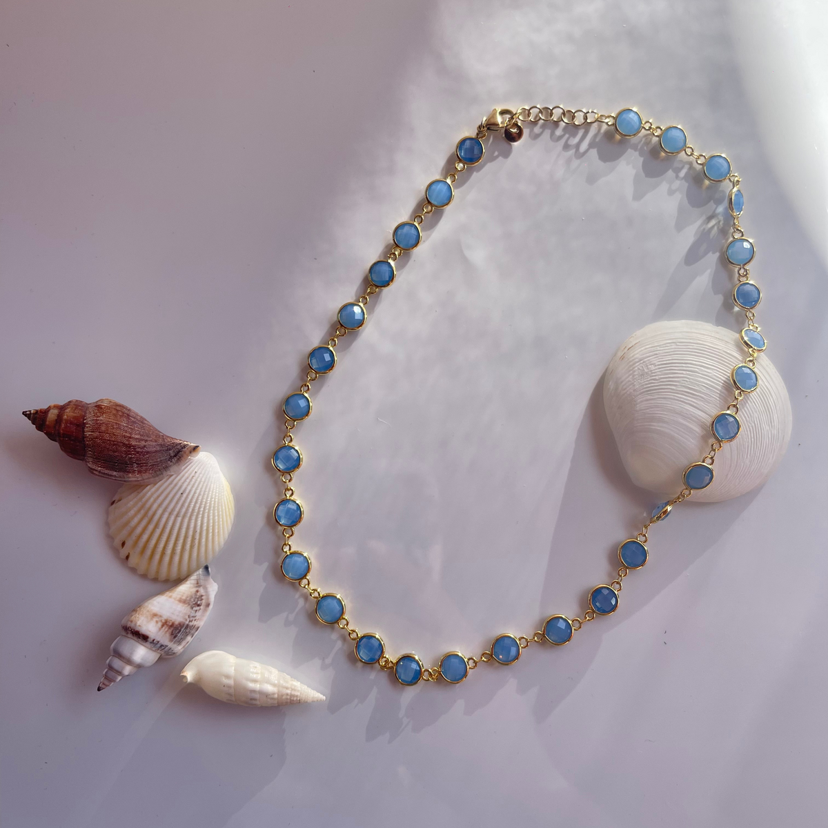 Collana cristalli azzurri