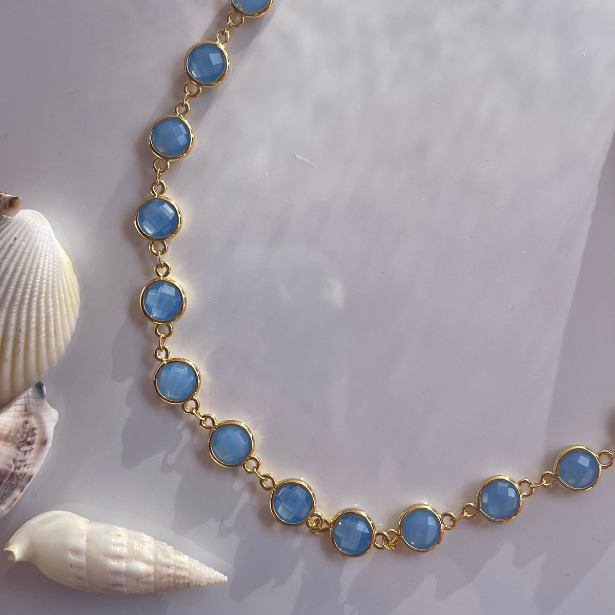Collana cristalli azzurri