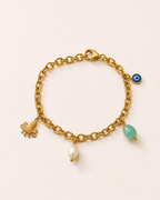 Bracciale polipetto e ciondoli