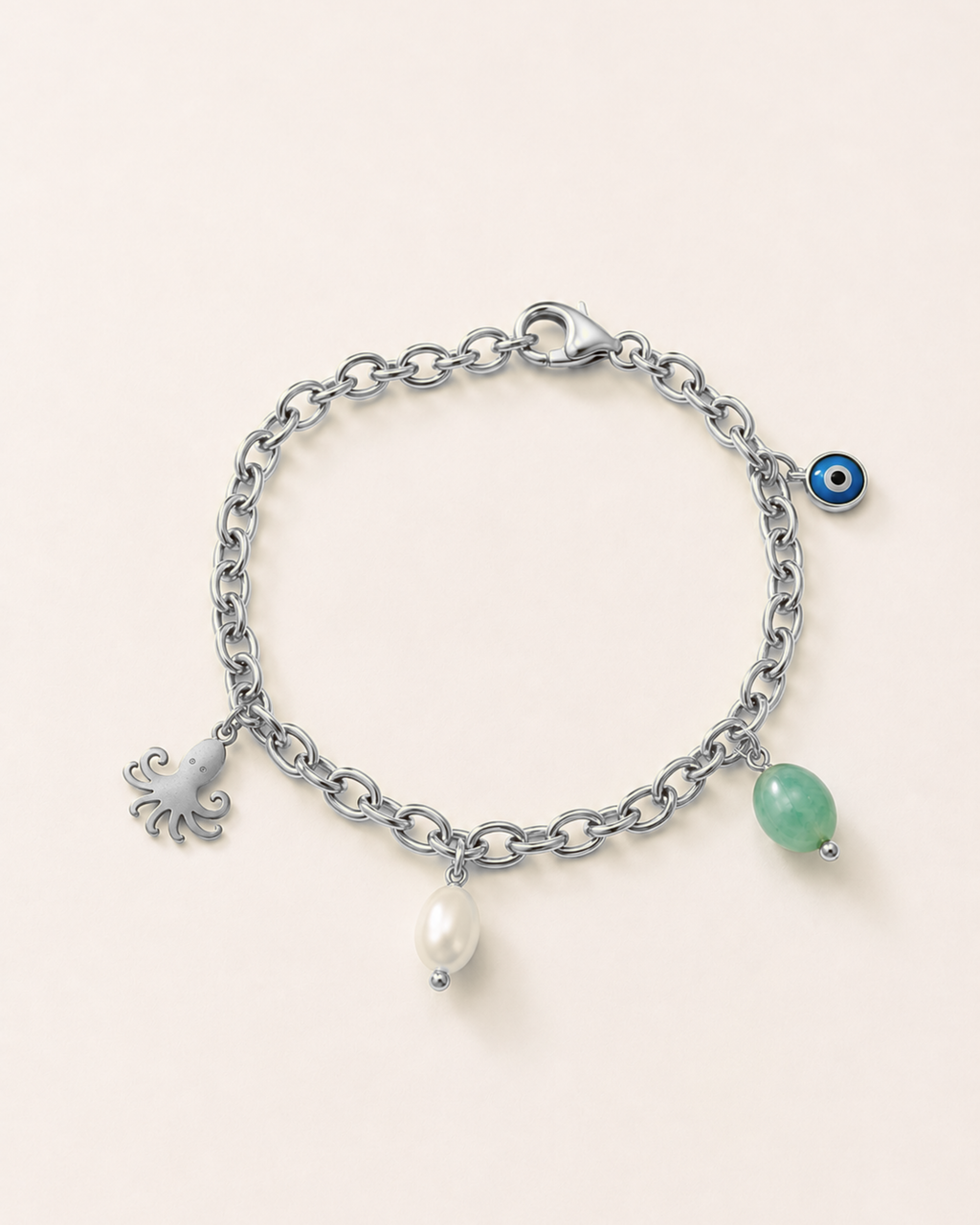 Bracciale polipetto e ciondoli