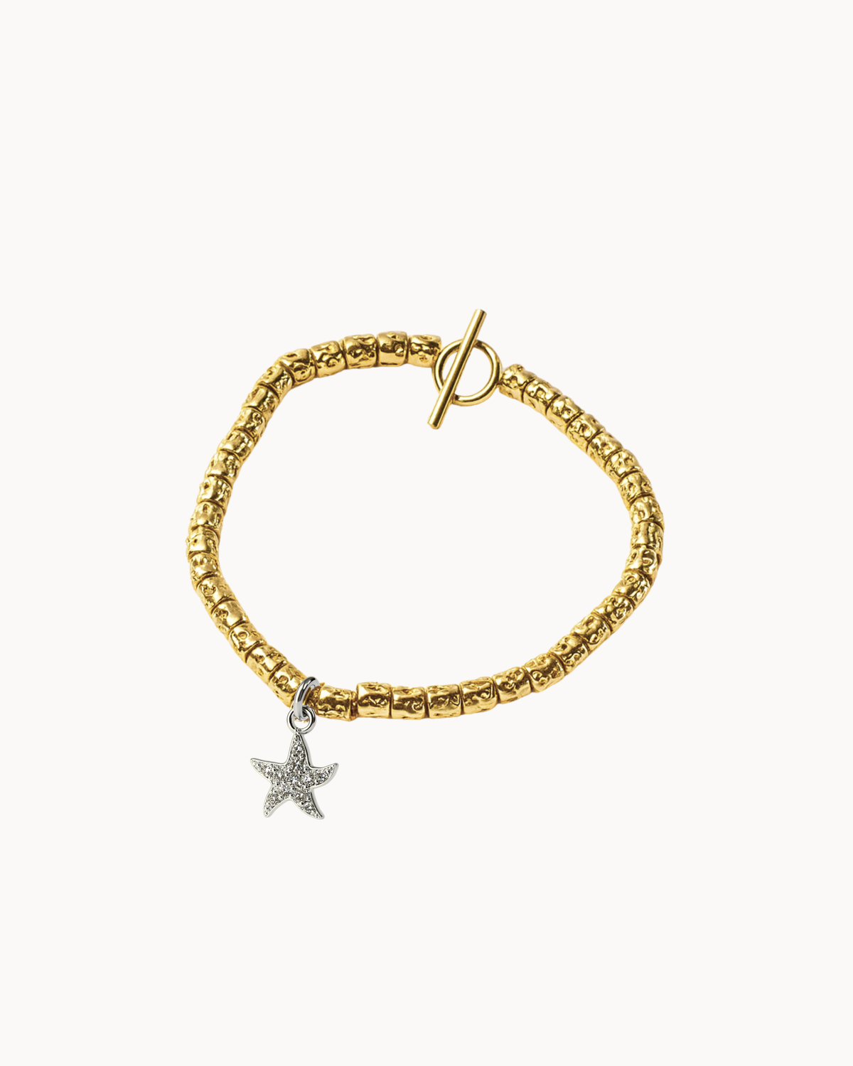 Bracciale con pepite e stella