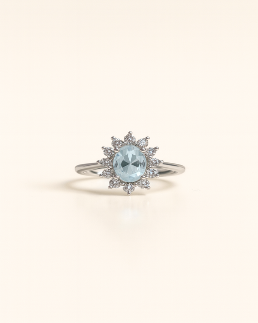Anello a cestino azzurro