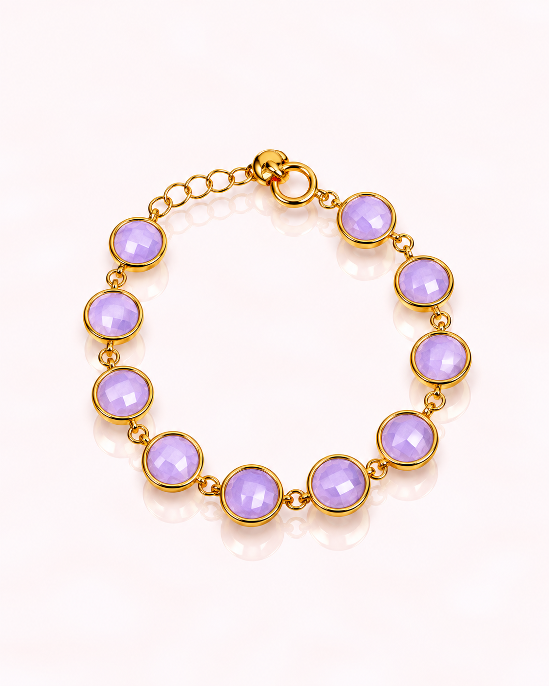 Bracciale cristalli lilla