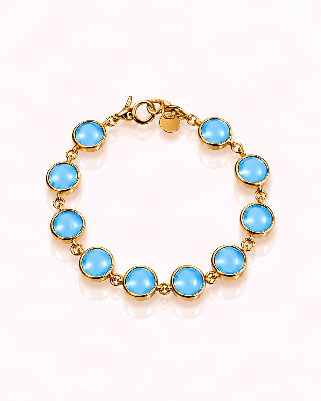Bracciale cristalli azzurri