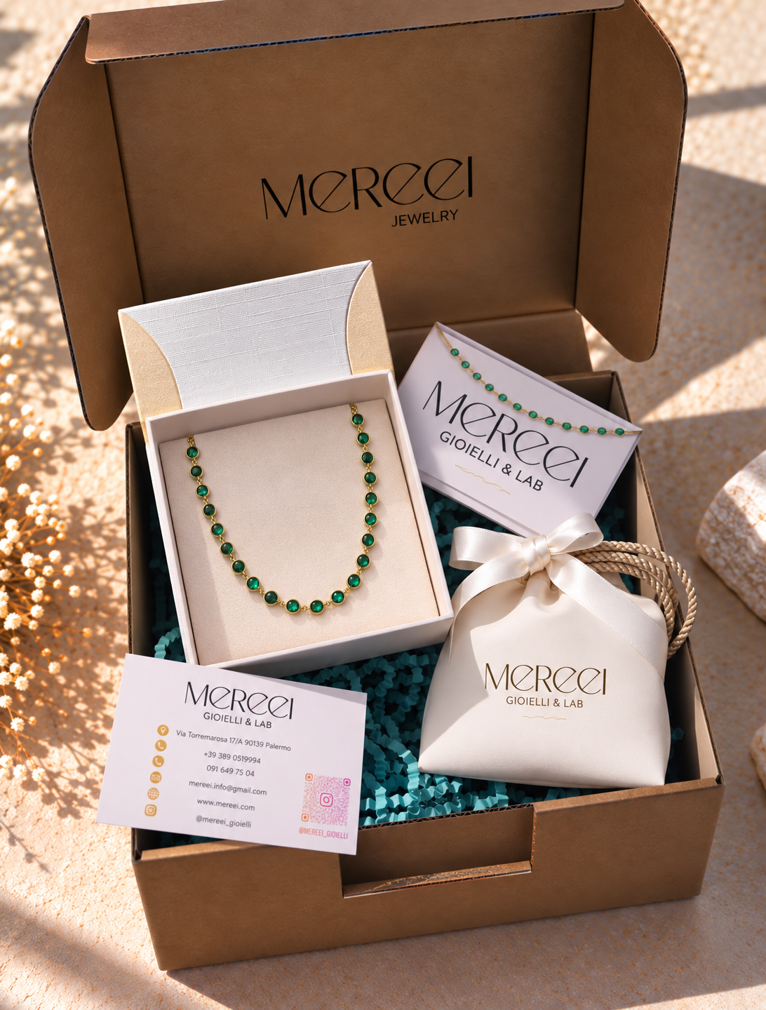 Collana cristalli verdi