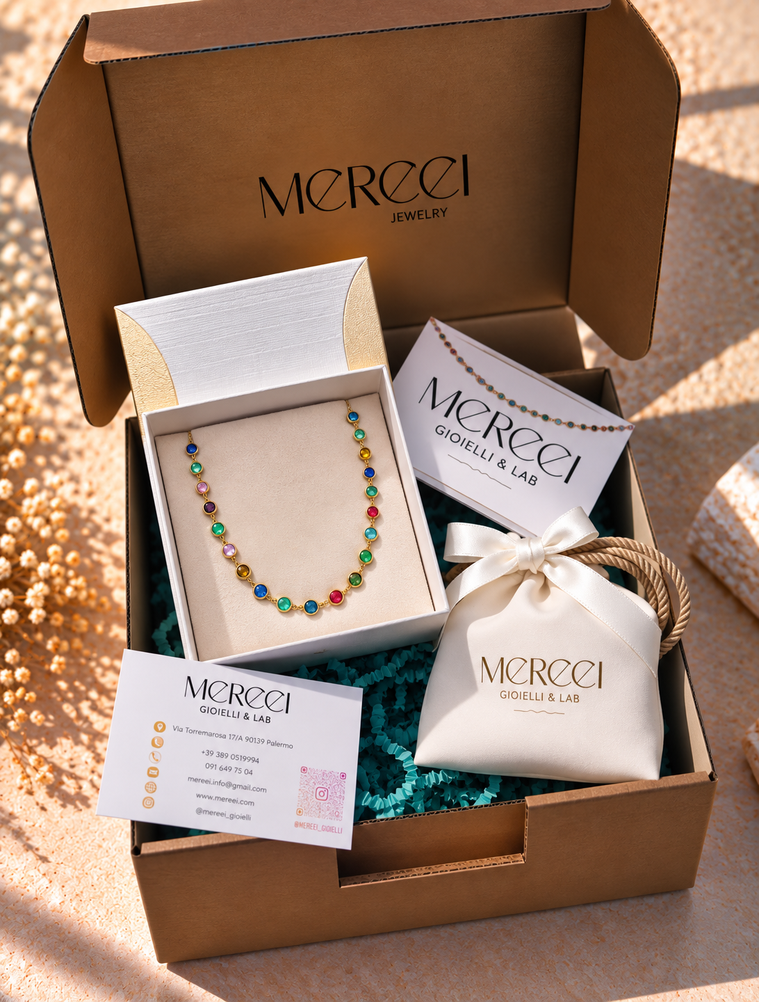 Collana cristalli Multicolor