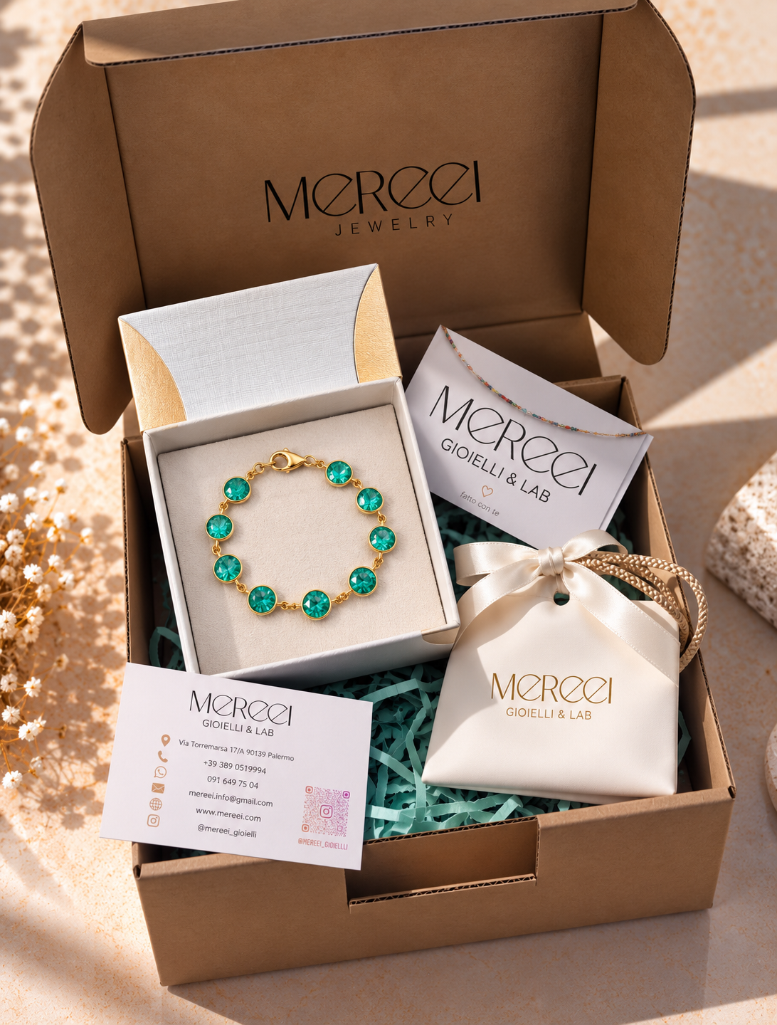 Bracciale cristalli Verdi