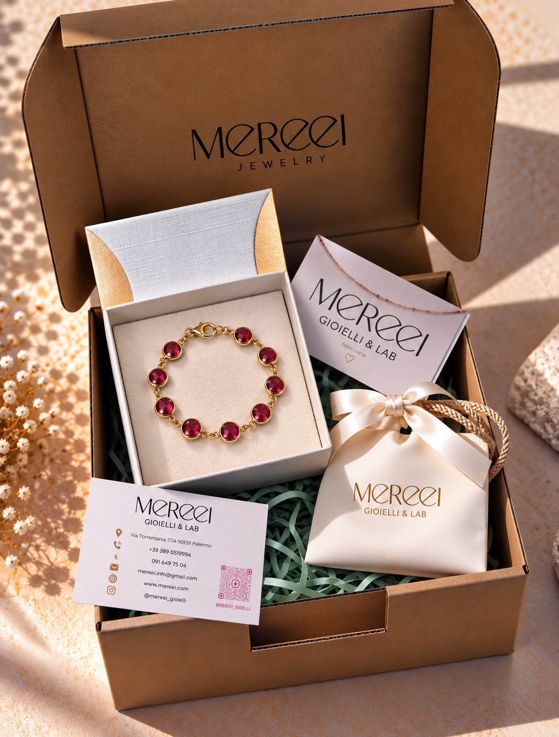 Bracciale cristalli rosa