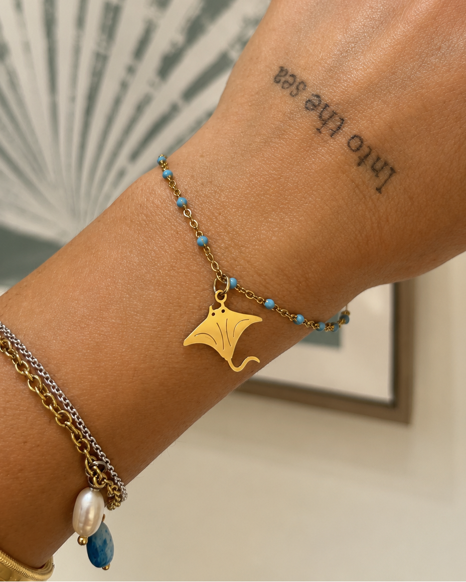 Bracciale manta e ciondoli