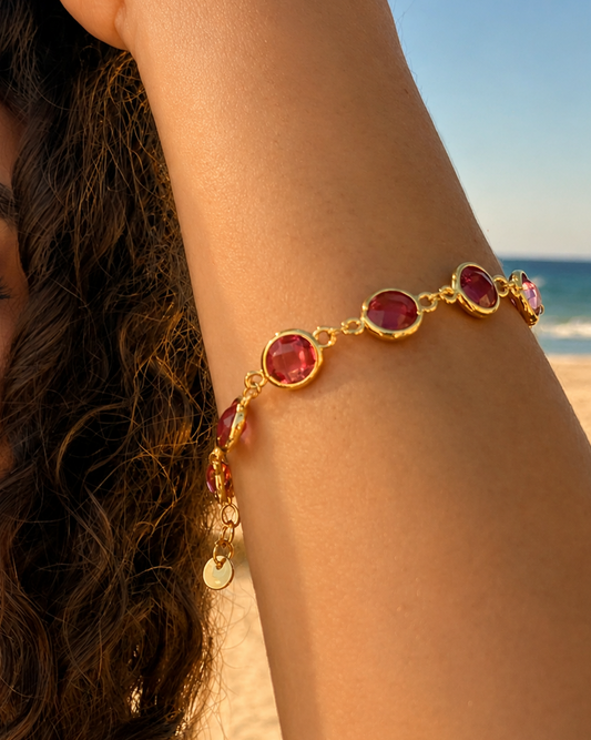 Bracciale cristalli rosa
