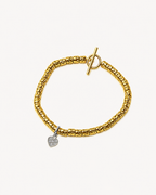 Bracciale con pepite e cuoricino