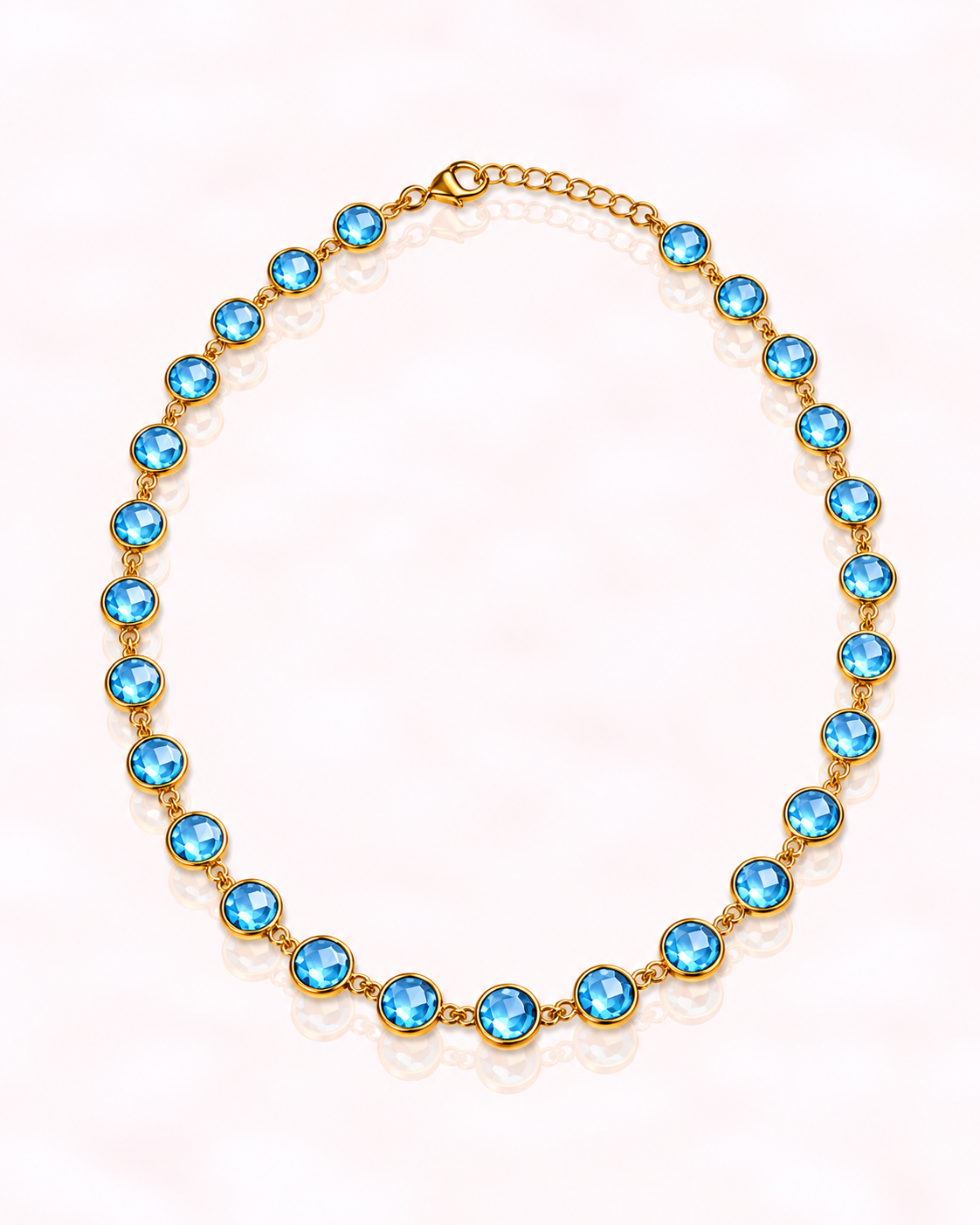 Collana cristalli azzurri