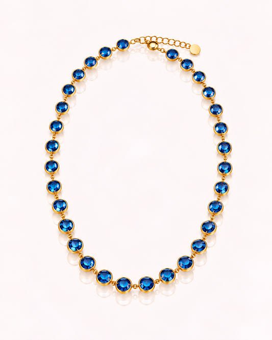Collana cristalli Blu