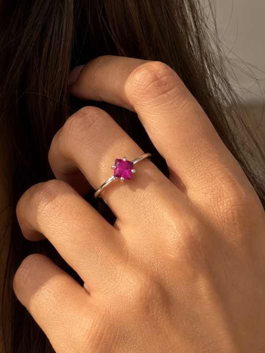 ANELLO ROMBO FUCSIA