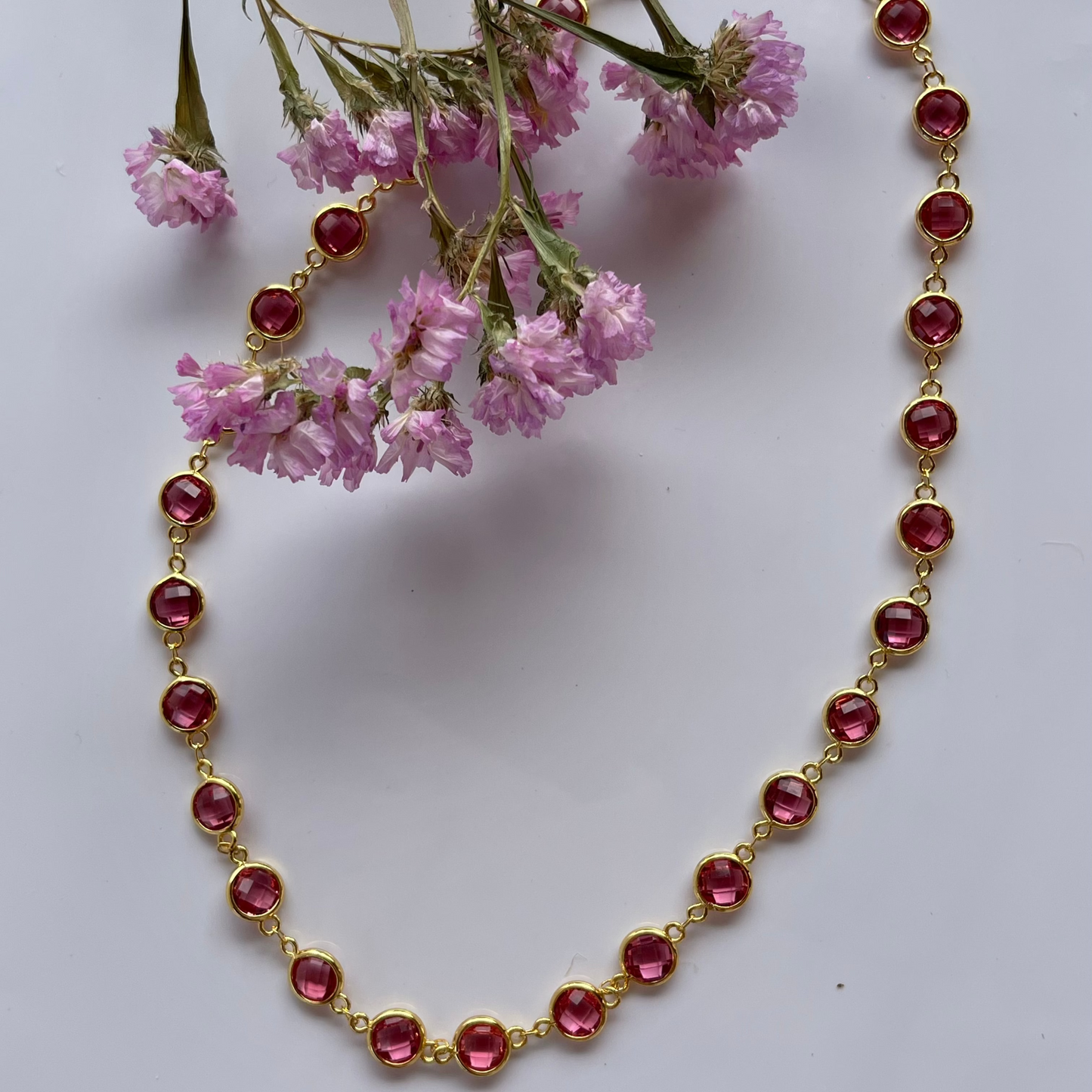 Collana cristalli Rosa