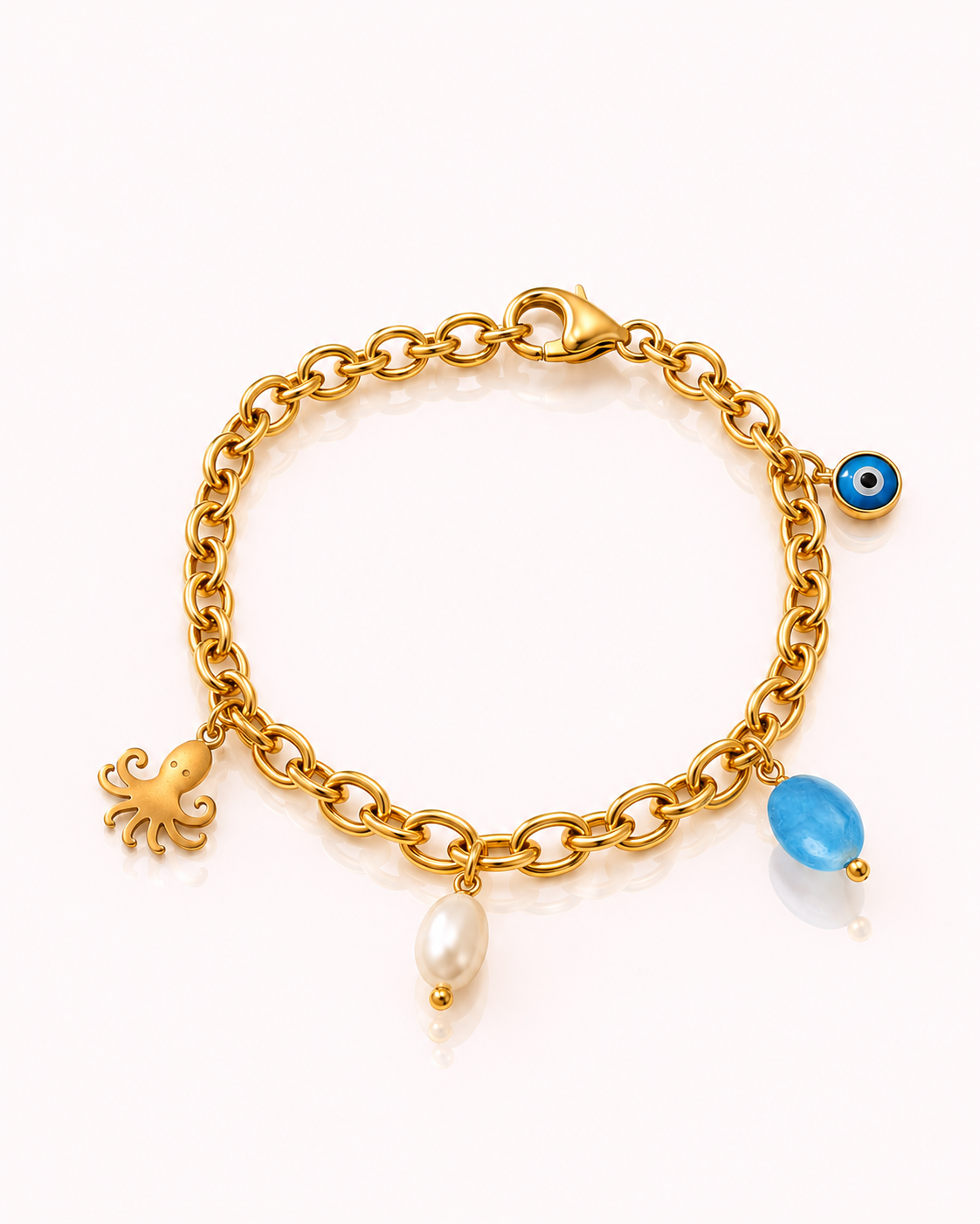 Bracciale polipetto e ciondoli
