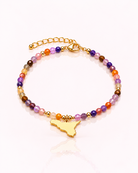 Bracciale perlina con Sicilia