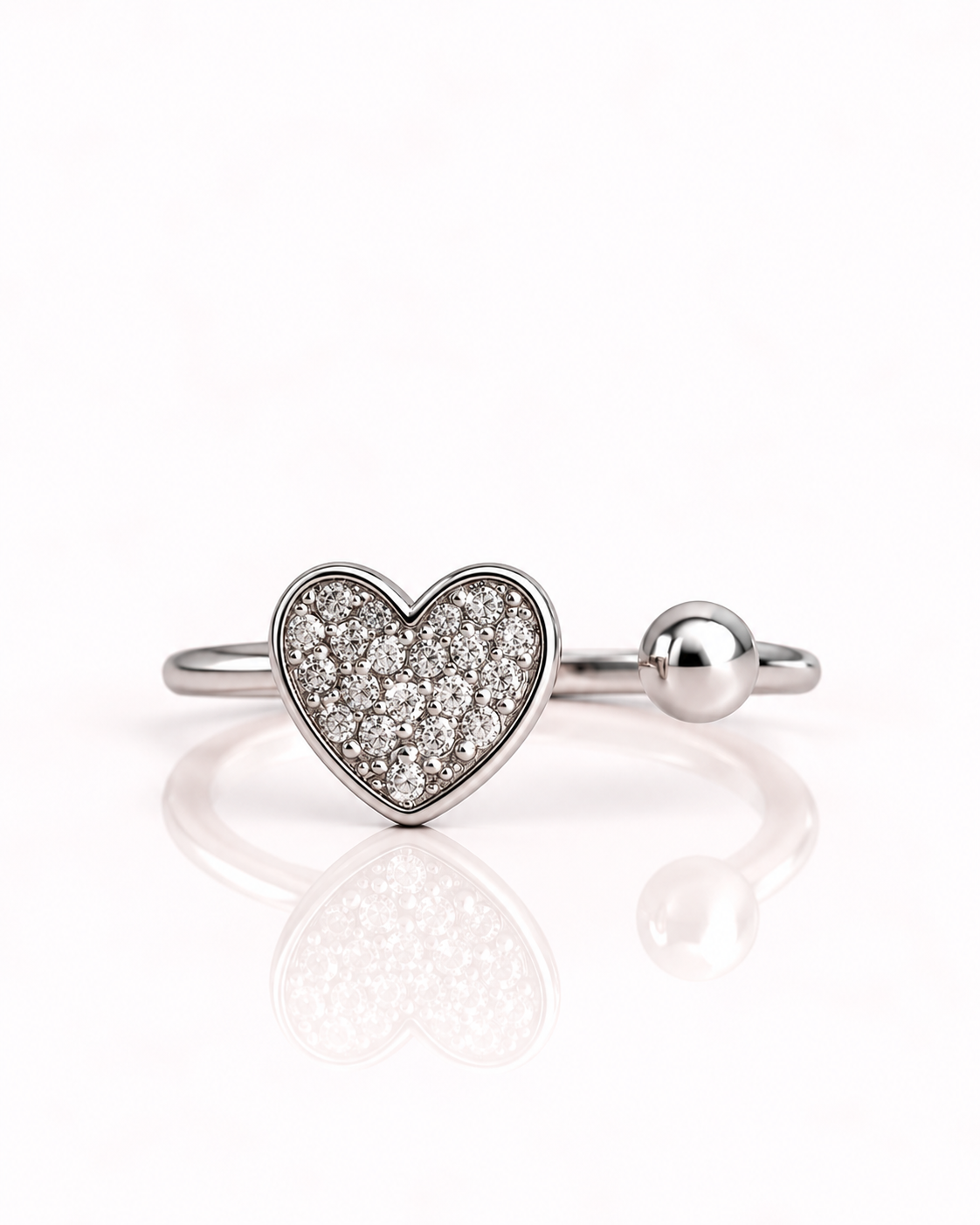 ANELLO CUORE O STELLA PAVÉ ZIRCONI