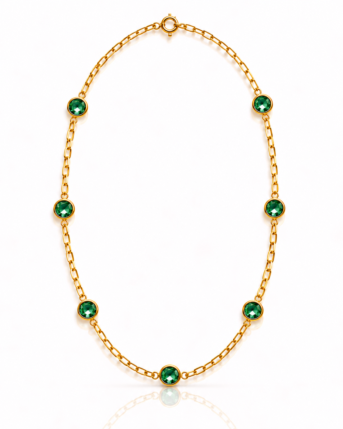 Collana con cristalli colorati