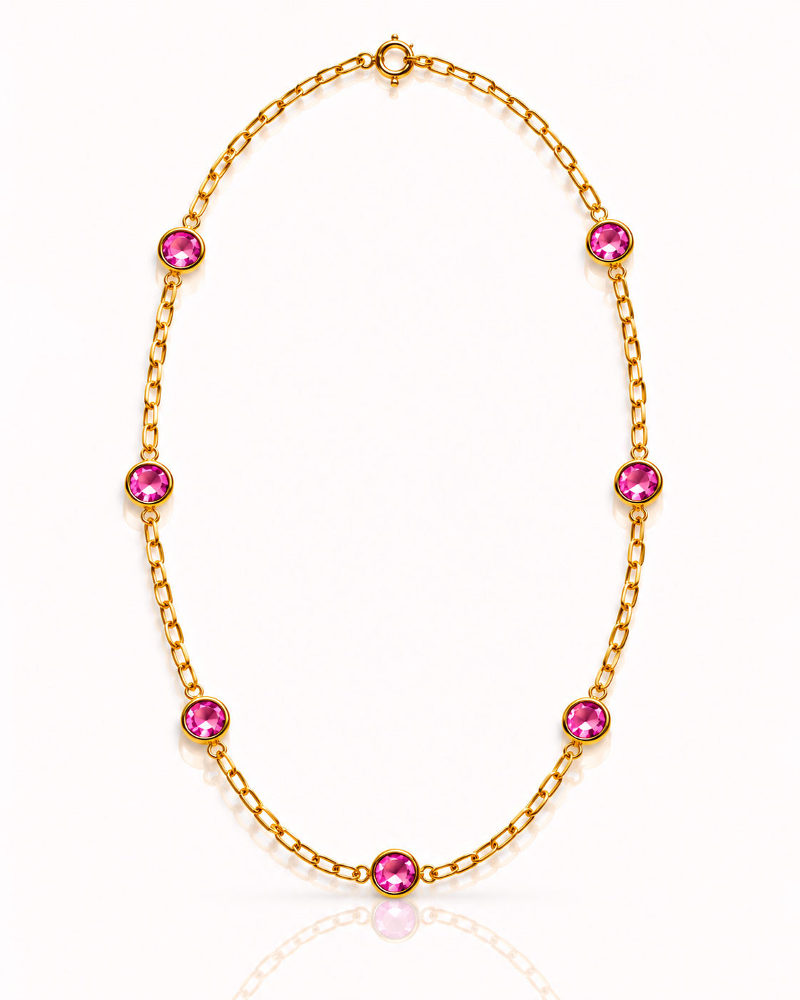 Collana con cristalli colorati