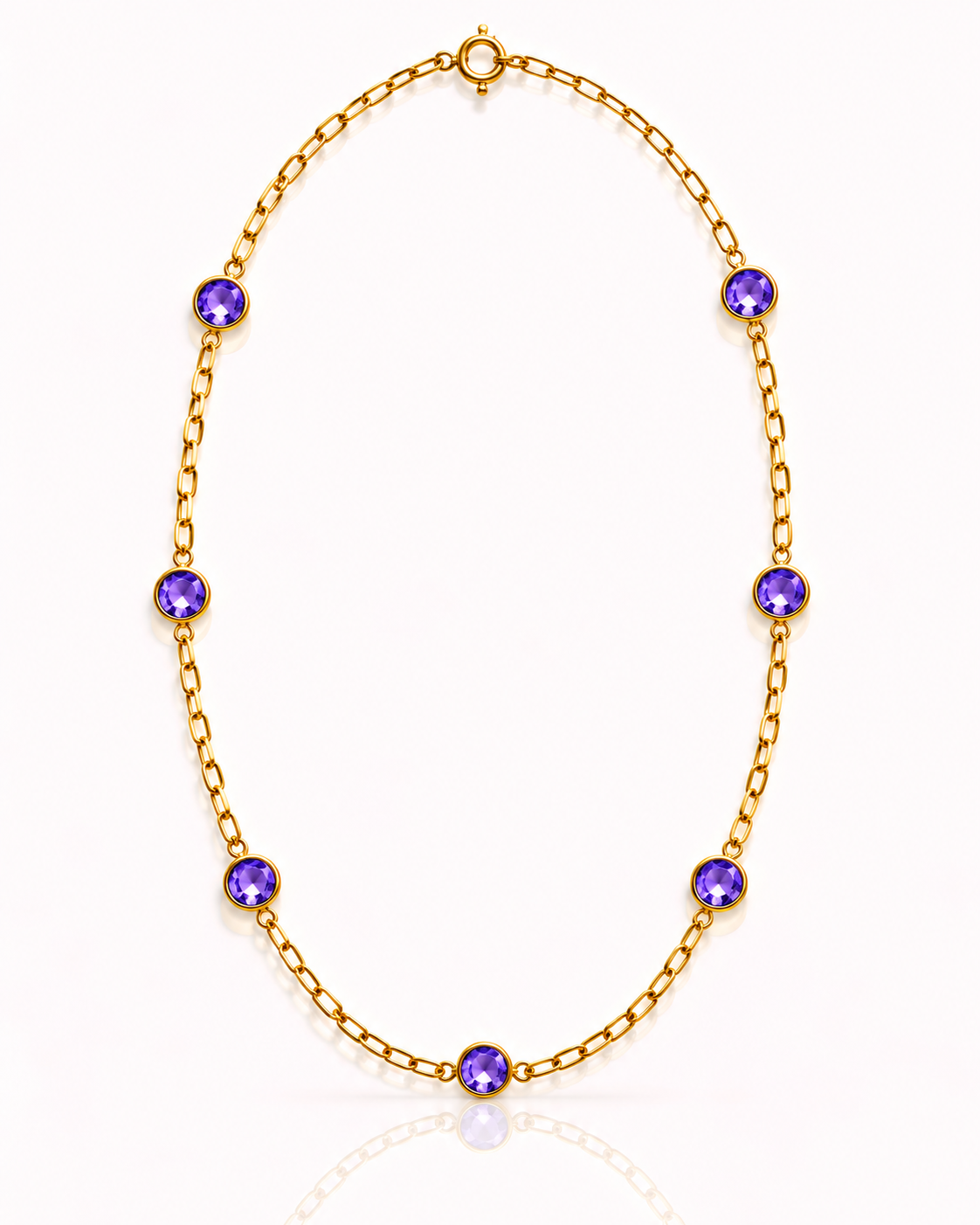 Collana con cristalli colorati