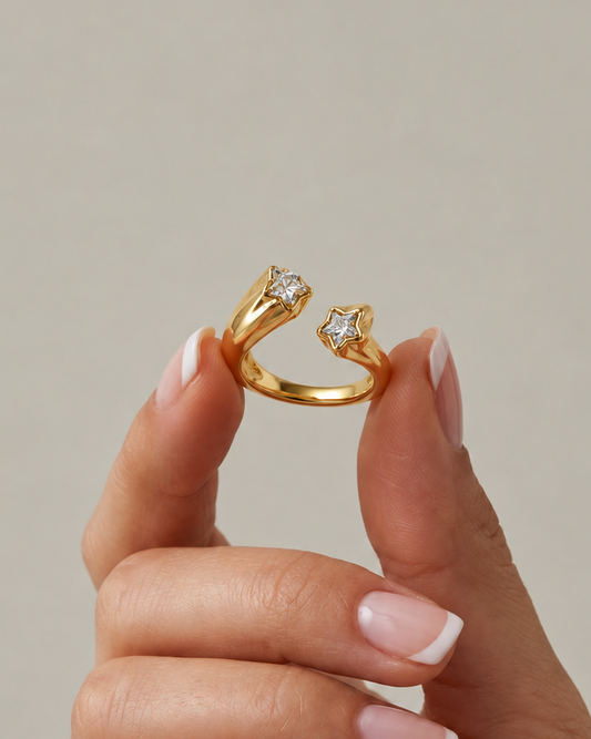 Anello Doppia Stella