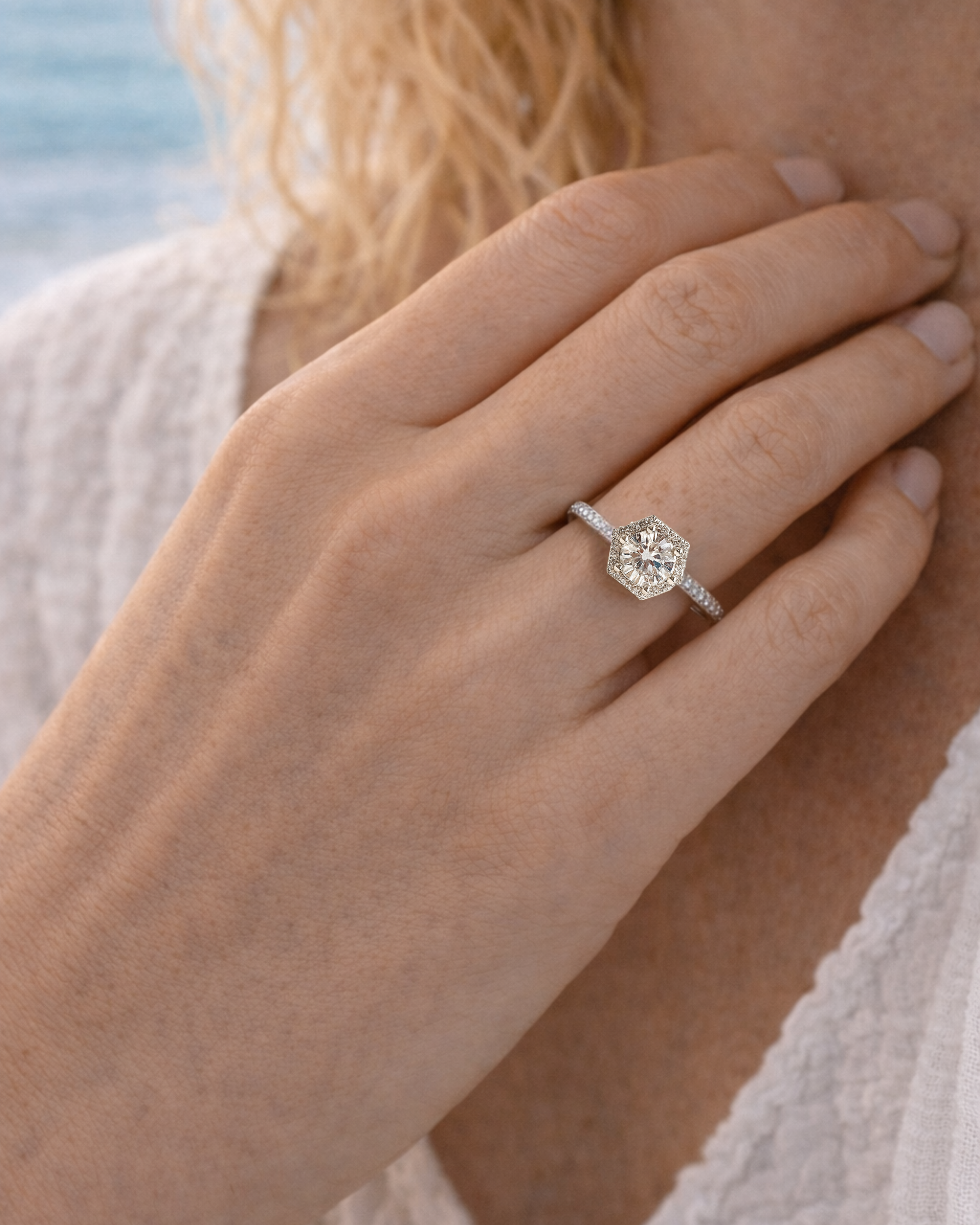 Anello Aura bianca