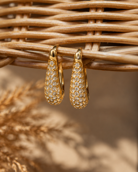 Orecchini Drop Pavé