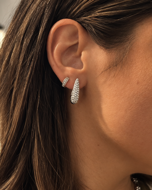 Orecchini Drop Pavé