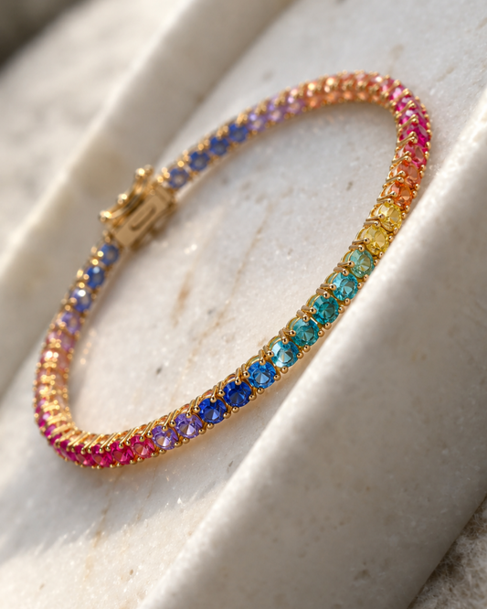 Bracciale tennis maxi multicolor