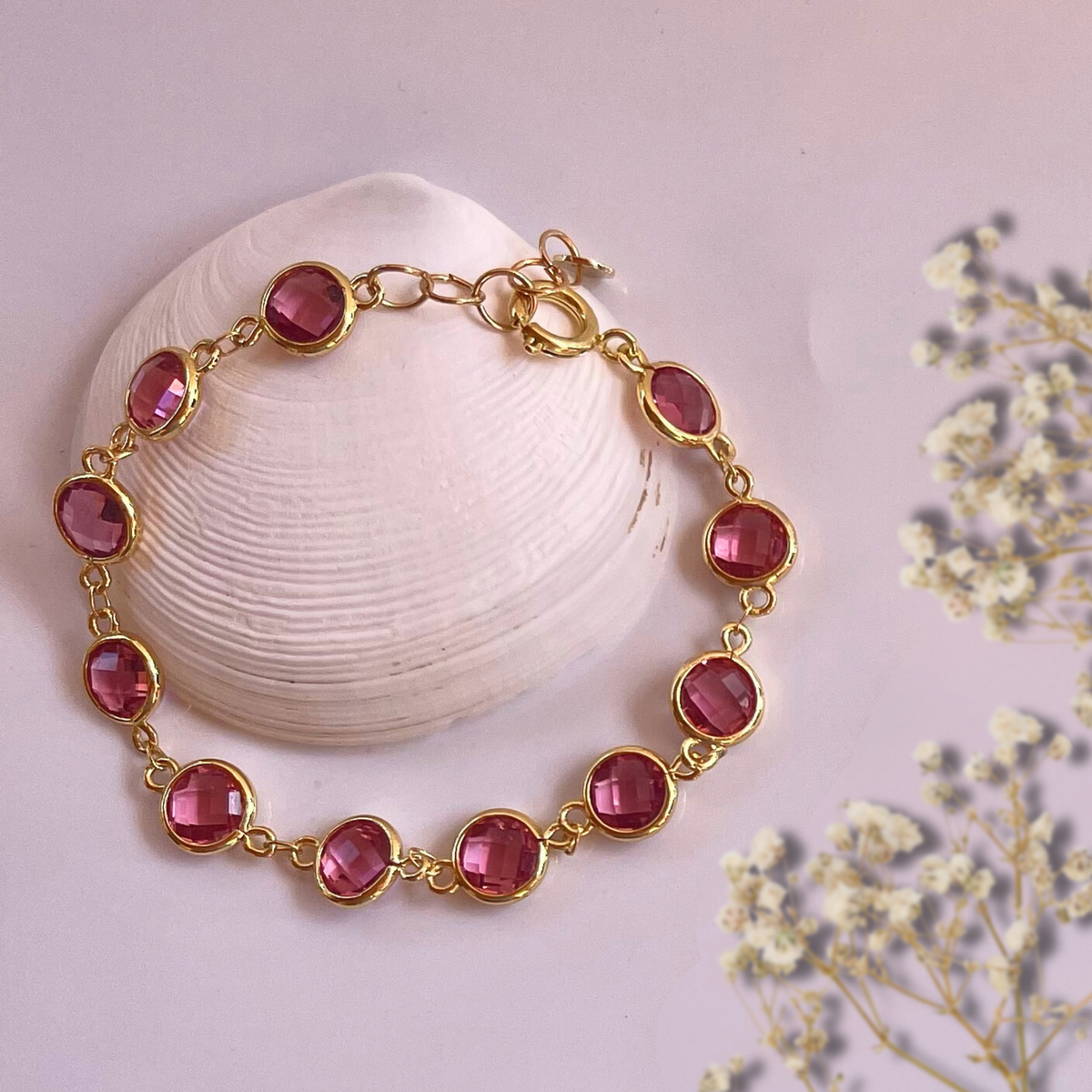 Bracciale cristalli rosa