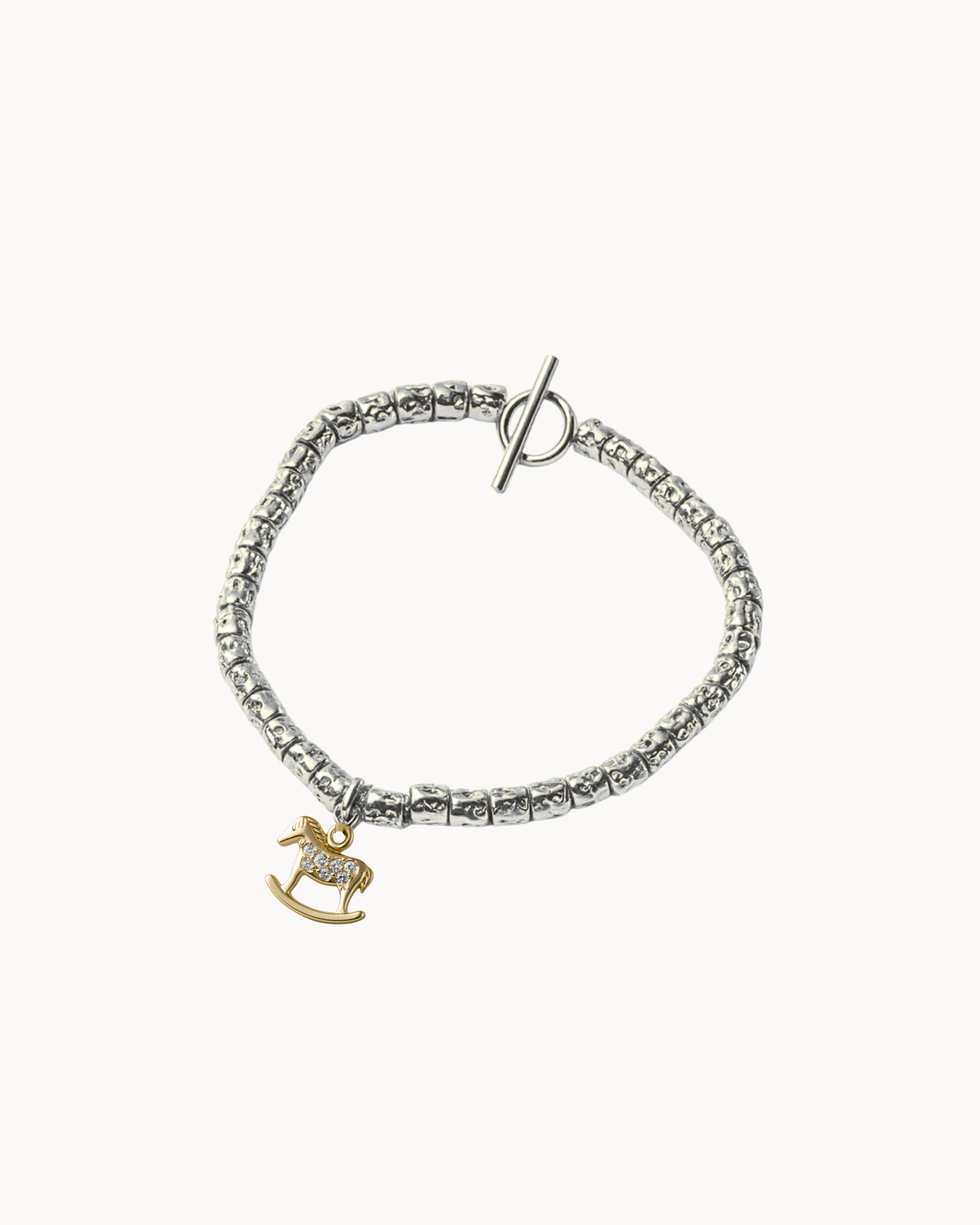 Bracciale con pepite e cavalluccio infanzia