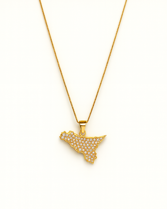 Collana Sicilia con zirconi