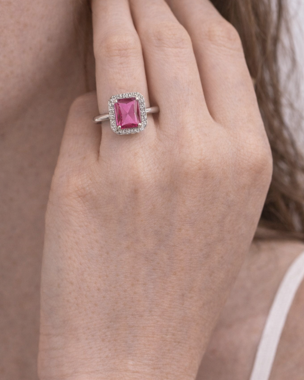 Anello Crystal pink