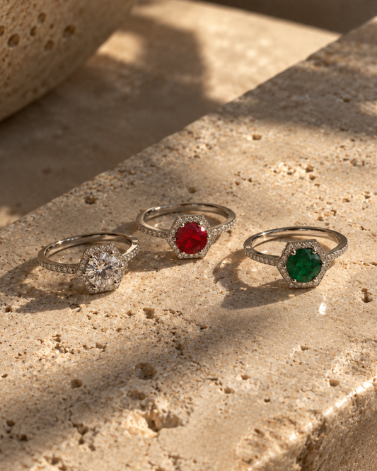 ANELLO AURA TAGLIO ESAGONALE