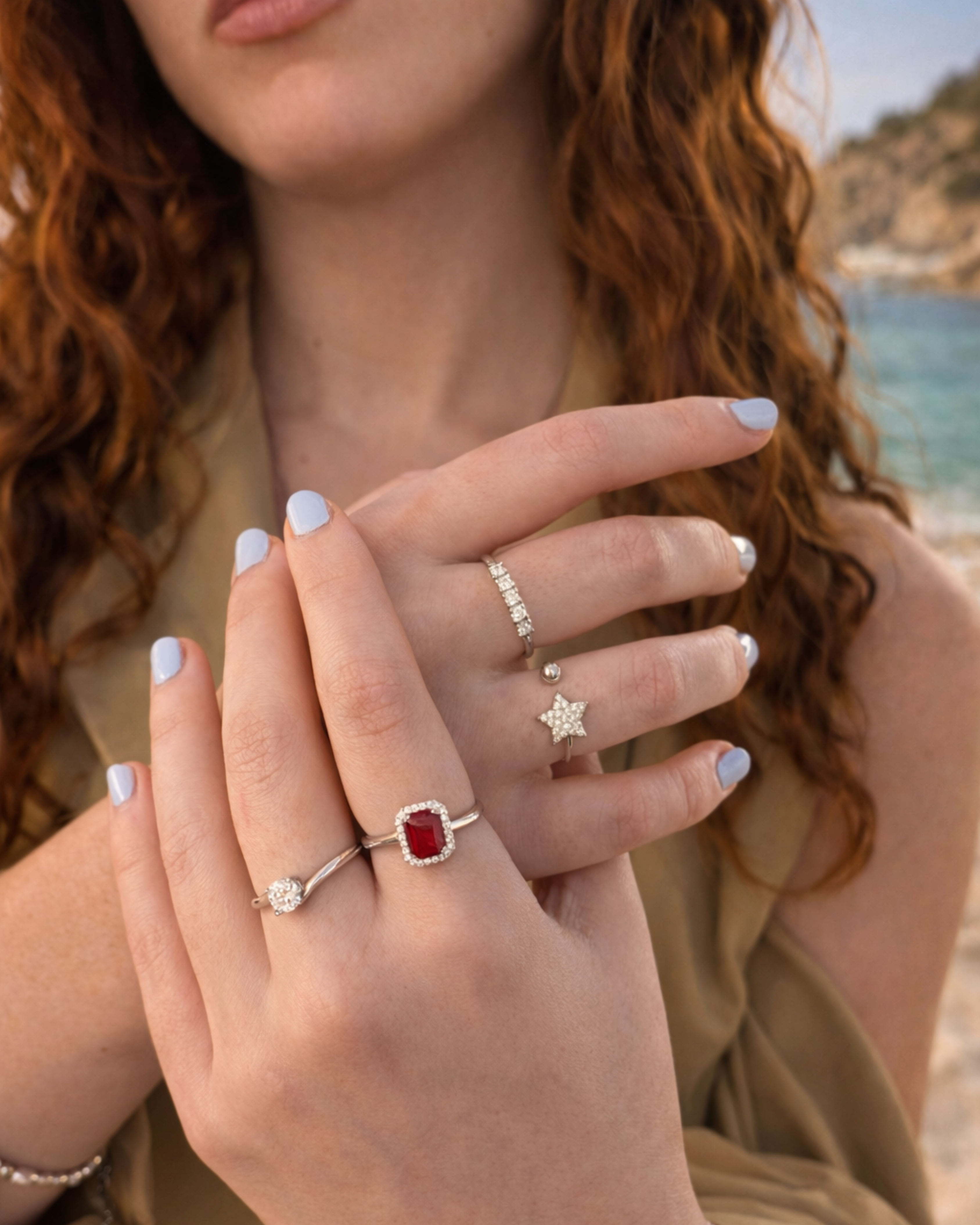 Anello Crystal pink